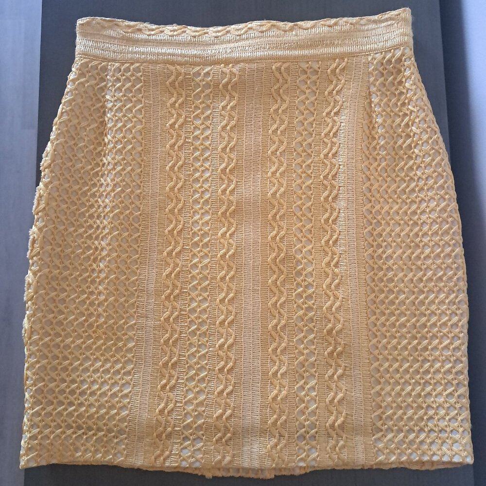 Vintage VERTIGO Rayon Cotton Blend Jacket Mini Skirt Suit Made in France Size M - Picture 5 of 15